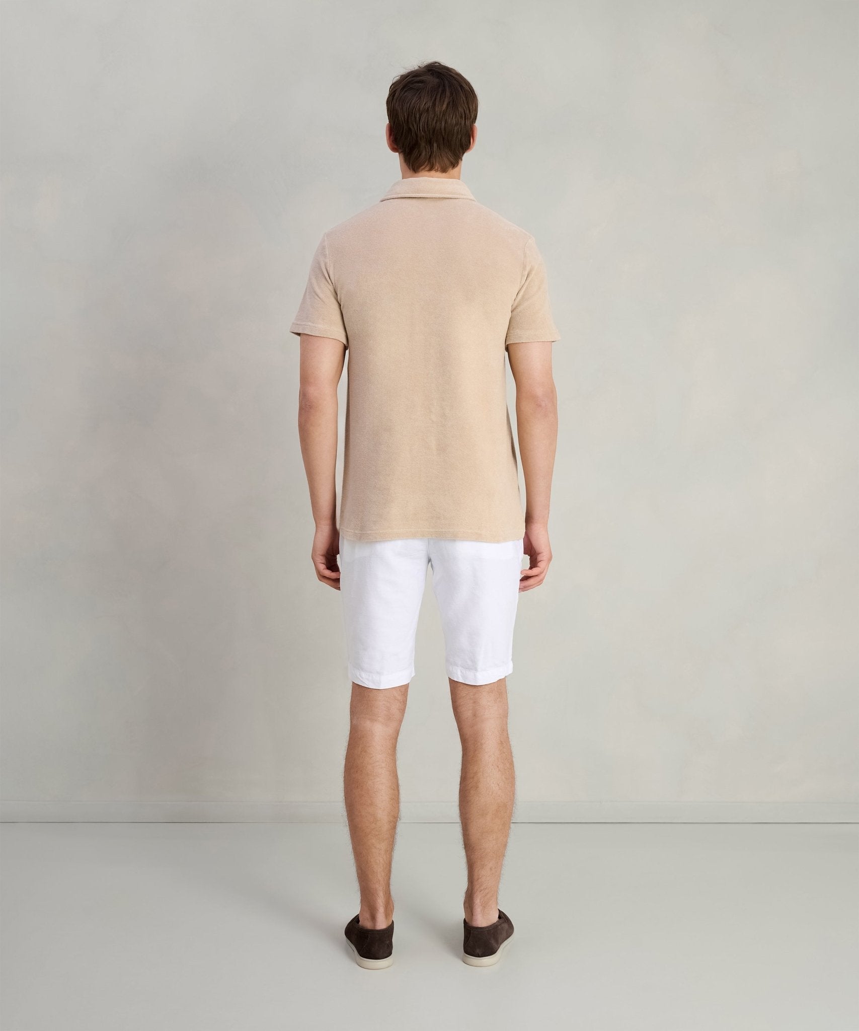Altea Smith organic terry cotton polo katoen badstof zand - The Society Shop
