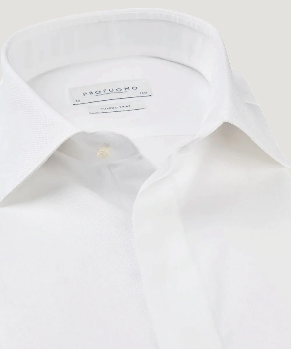 Profuomo Smoking overhemd katoen wit - THE SOCIETY SHOP