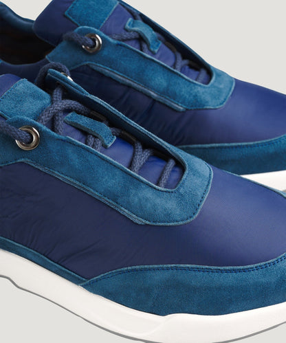 SOCI3TY Sneaker suède blend blauw - The Society Shop