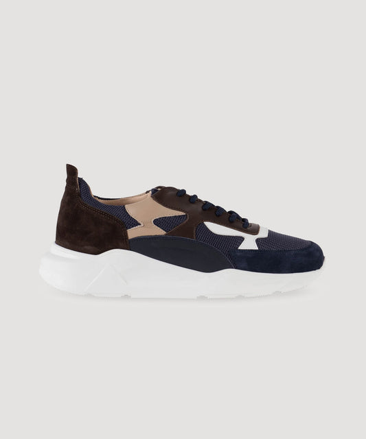 SOCI3TY Sneakers donkerblauw leder - The Society Shop