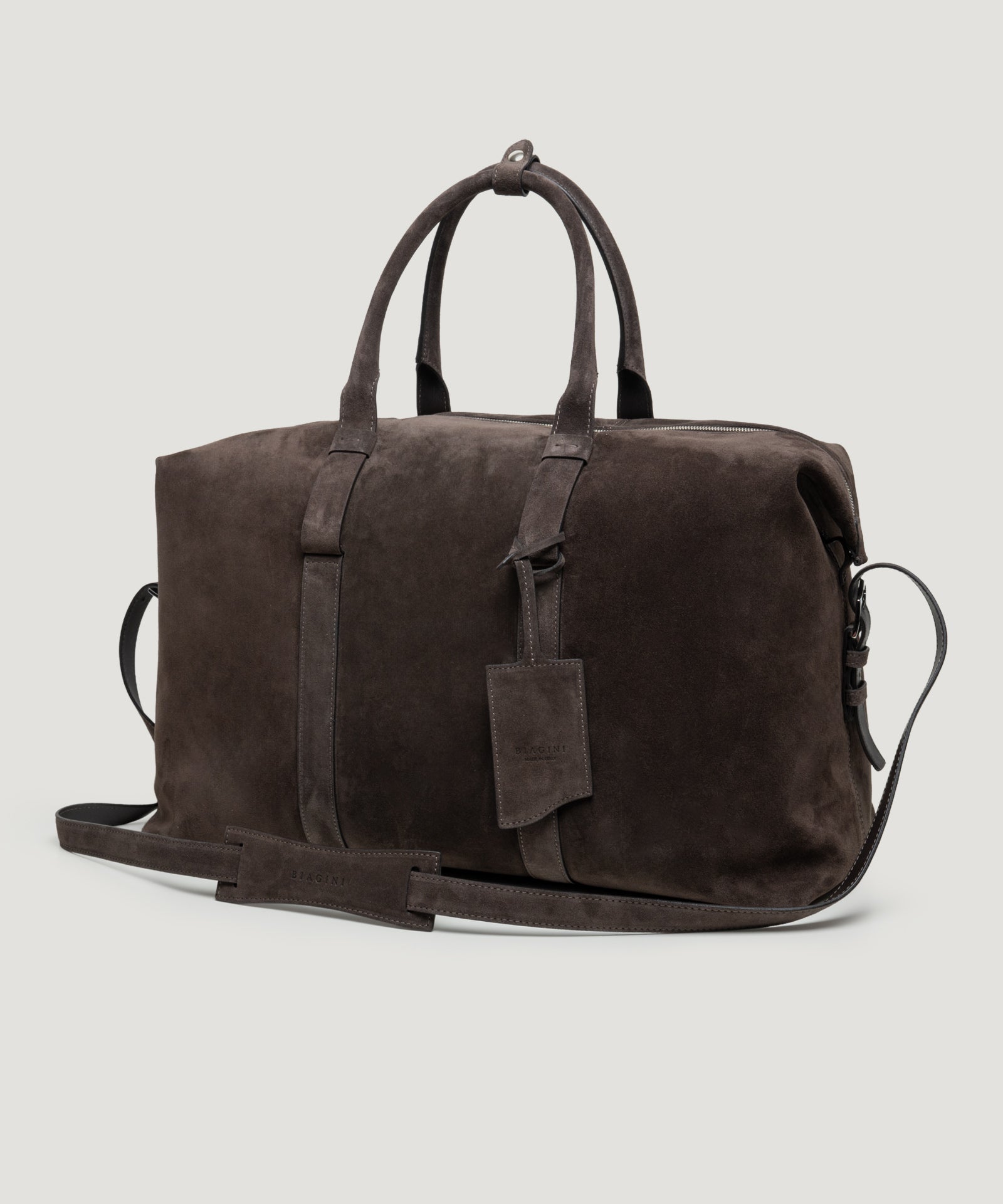 SOCI3TY Limited Fashion Soft weekender bag suède donkerbruin - THE SOCIETY SHOP