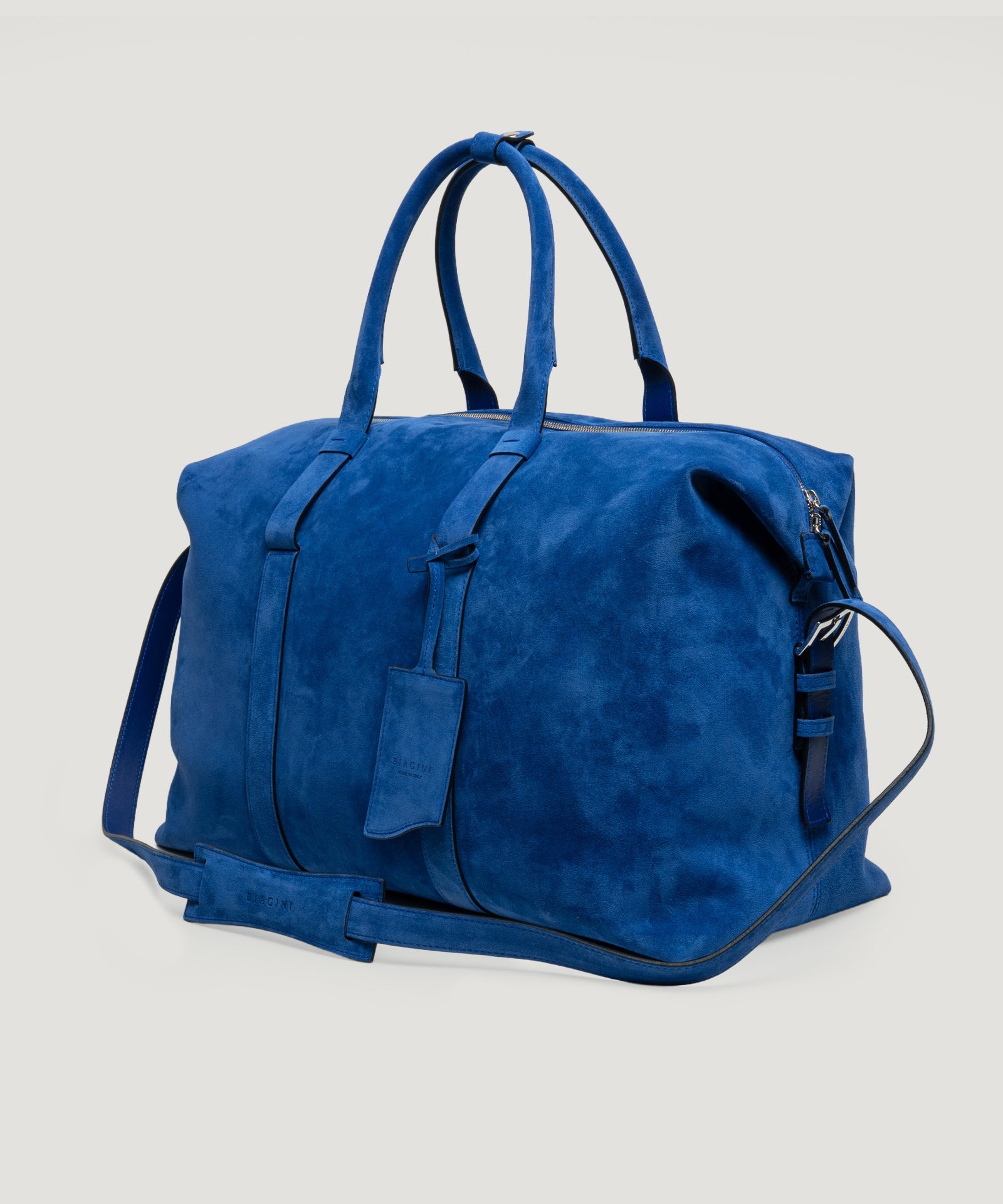 SOCI3TY Limited Fashion Soft weekender bag suède kobaltblauw - THE SOCIETY SHOP