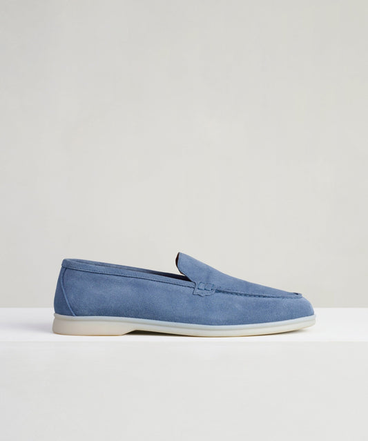 SOCI3TY Summer Loafer suède denimblauw - The Society Shop