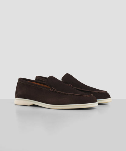 SOCI3TY Summer loafer suède donkerbruin - The Society Shop