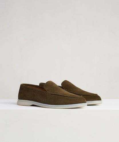 SOCI3TY Summer Loafer suède donkergroen - The Society Shop