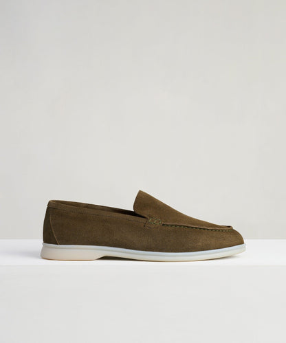 SOCI3TY Summer Loafer suède donkergroen - The Society Shop