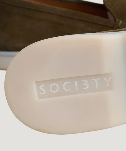 SOCI3TY Summer Loafer suède donkergroen - The Society Shop