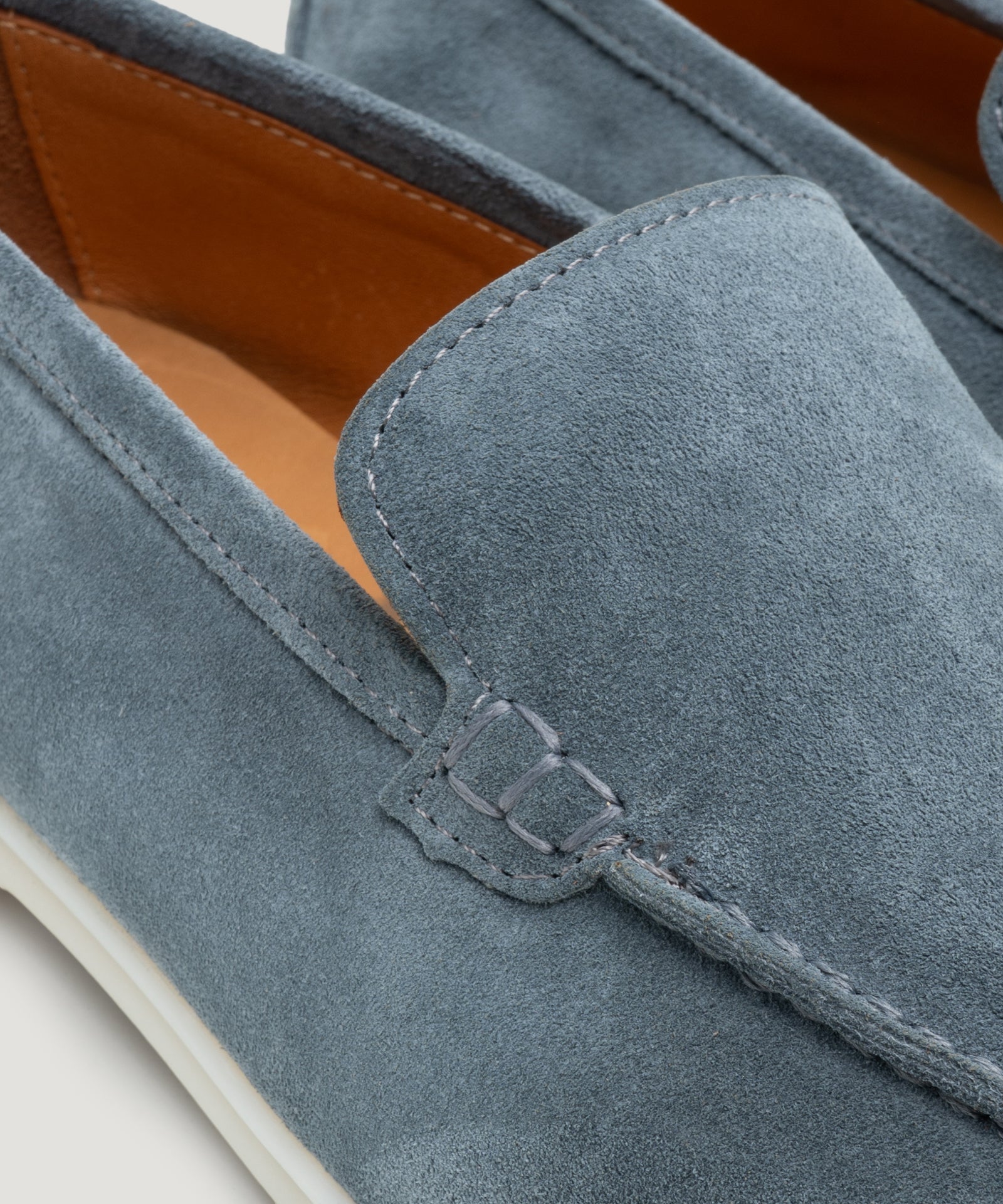 SOCI3TY Limited Fashion Summer Loafer suède staalblauw - THE SOCIETY SHOP
