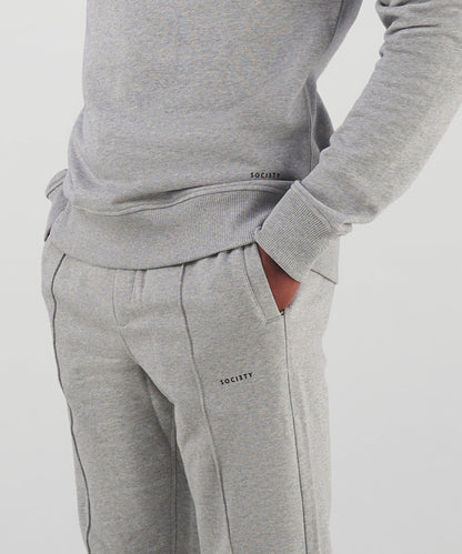 SOCI3TY Sweatpants katoen lichtgrijs - The Society Shop