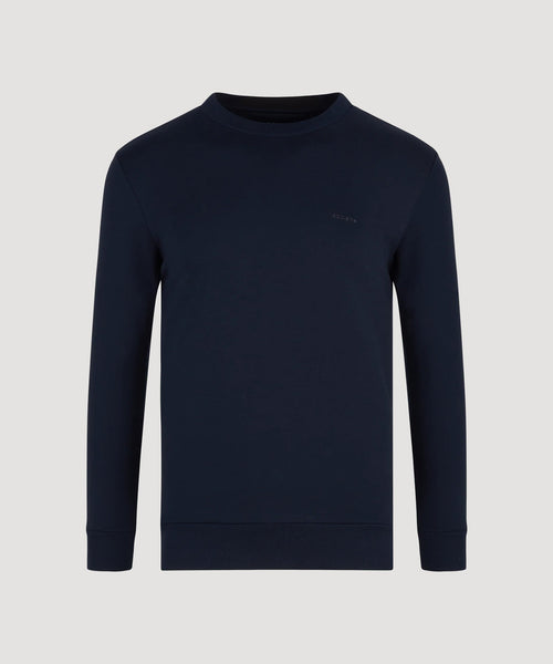 Sweatshirt crewneck katoen donkerblauw