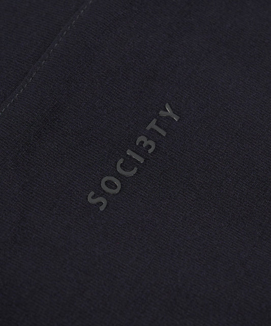 SOCI3TY Sweatvest merinowol donkerblauw - The Society Shop