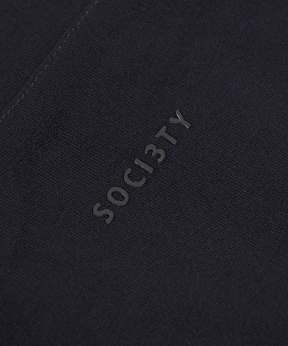 SOCI3TY Sweatvest merinowol donkerblauw - The Society Shop