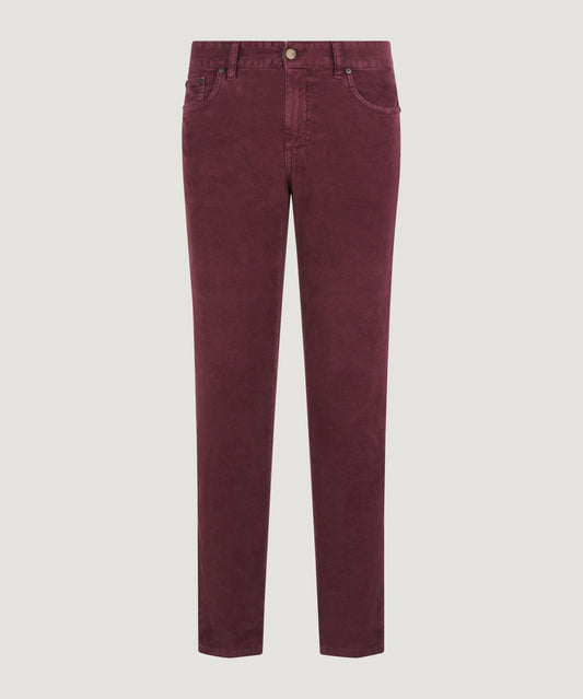 PT Torino Swing 5 - pocket broek katoen ribcord bordeauxrood - The Society Shop