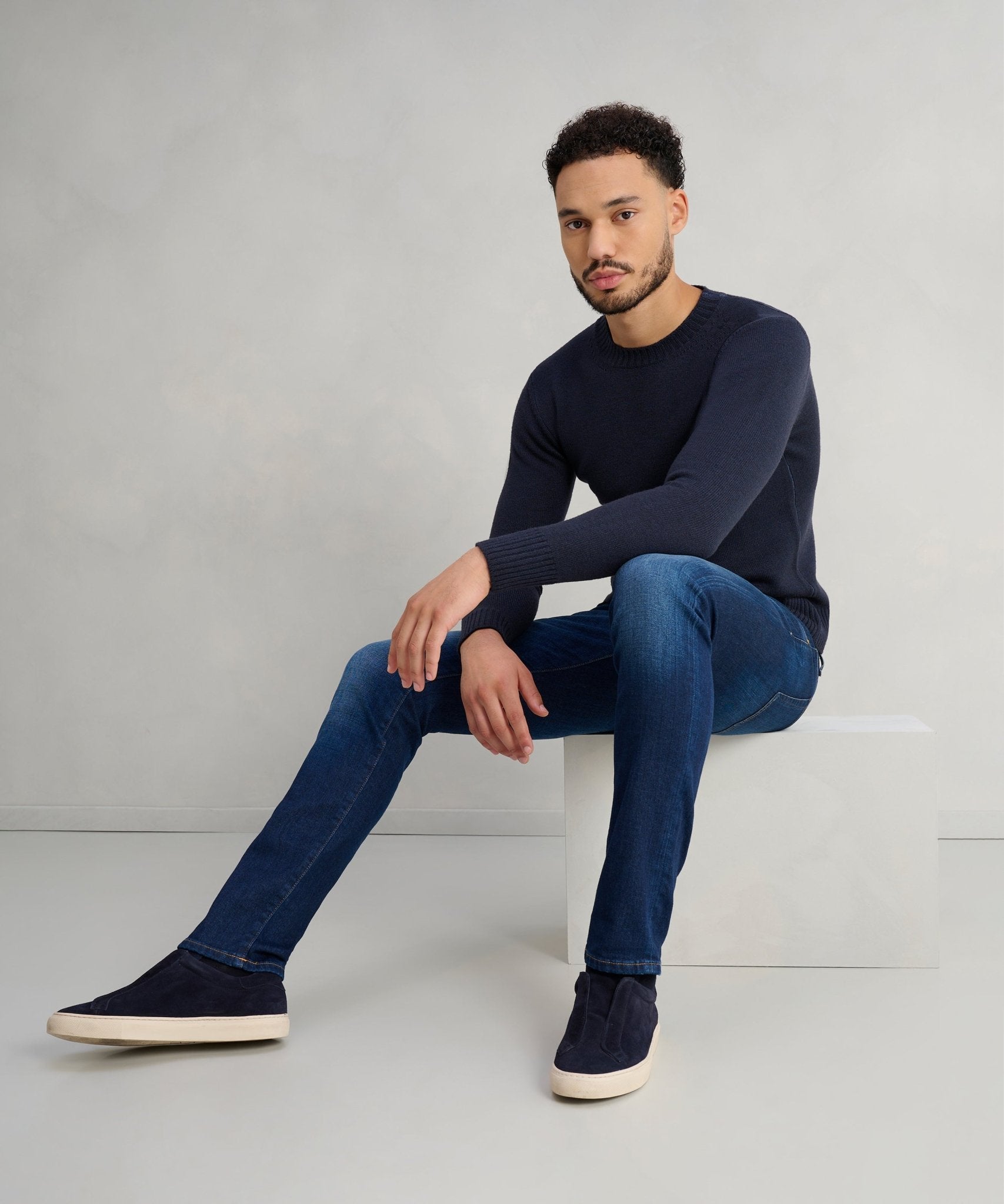 PT Torino Swing jeans soft touch denim donkerblauw - The Society Shop