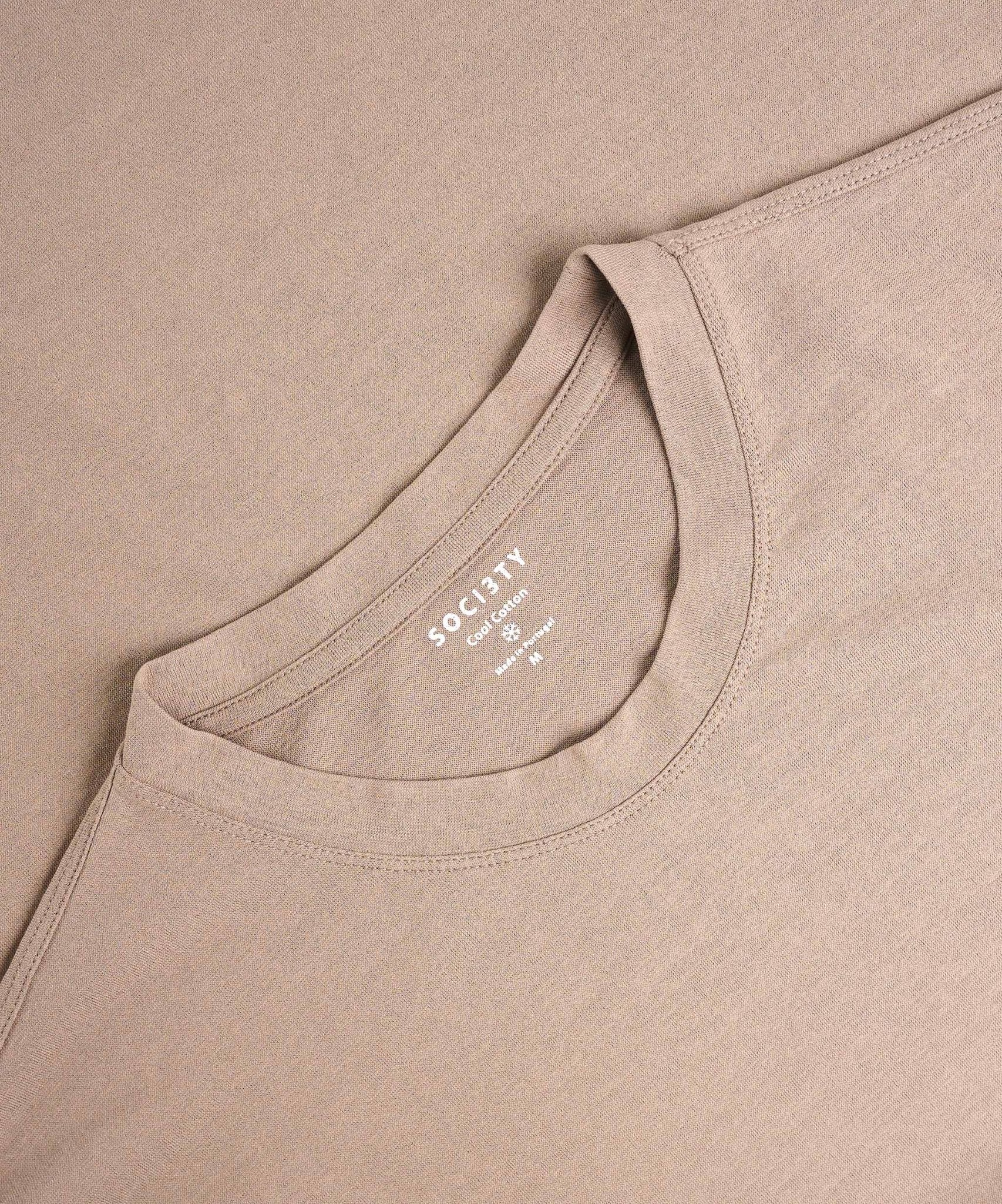 SOCI3TY T-shirt cool cotton beige - The Society Shop
