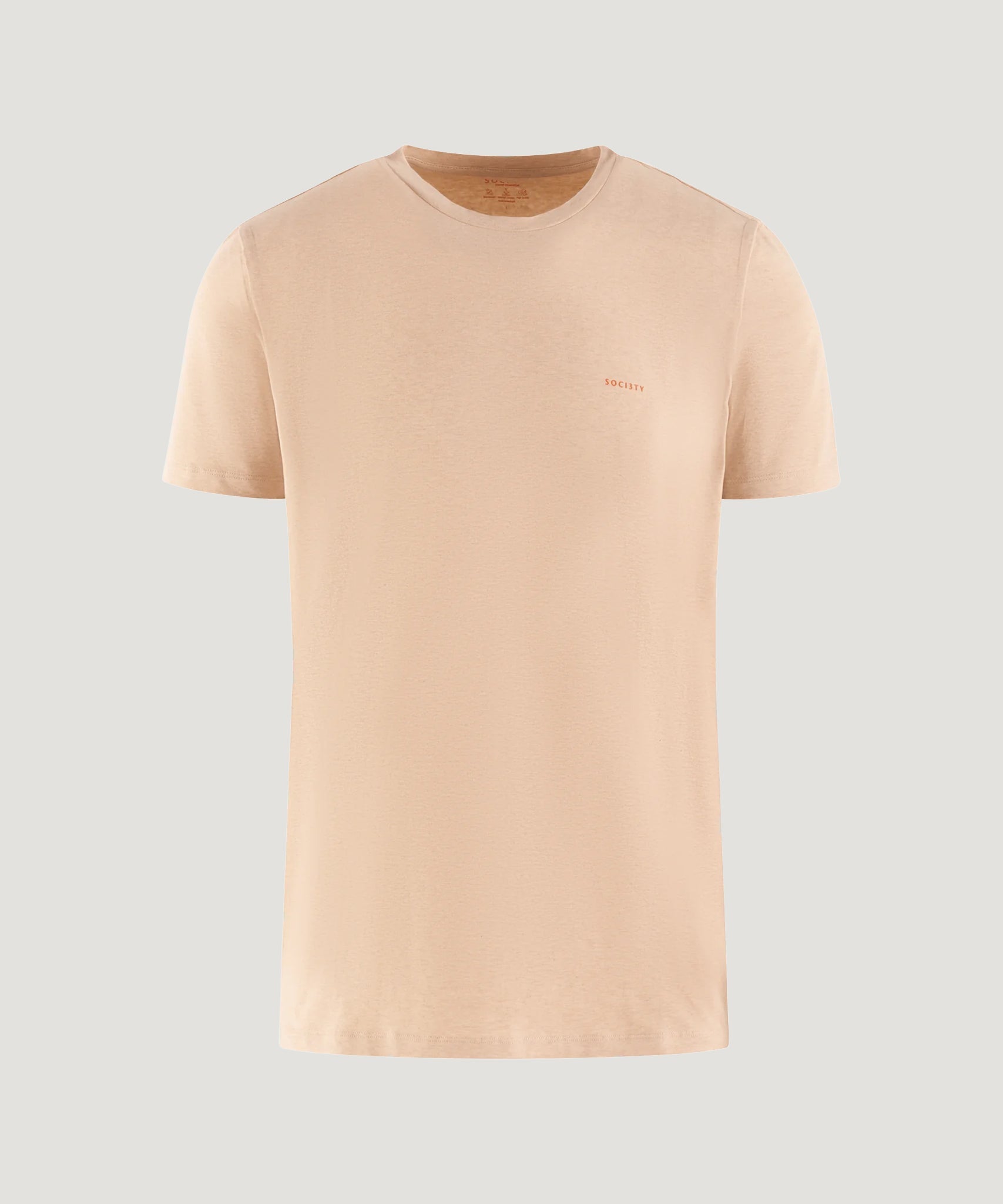 SOCI3TY T-shirt katoen stretch beige - The Society Shop