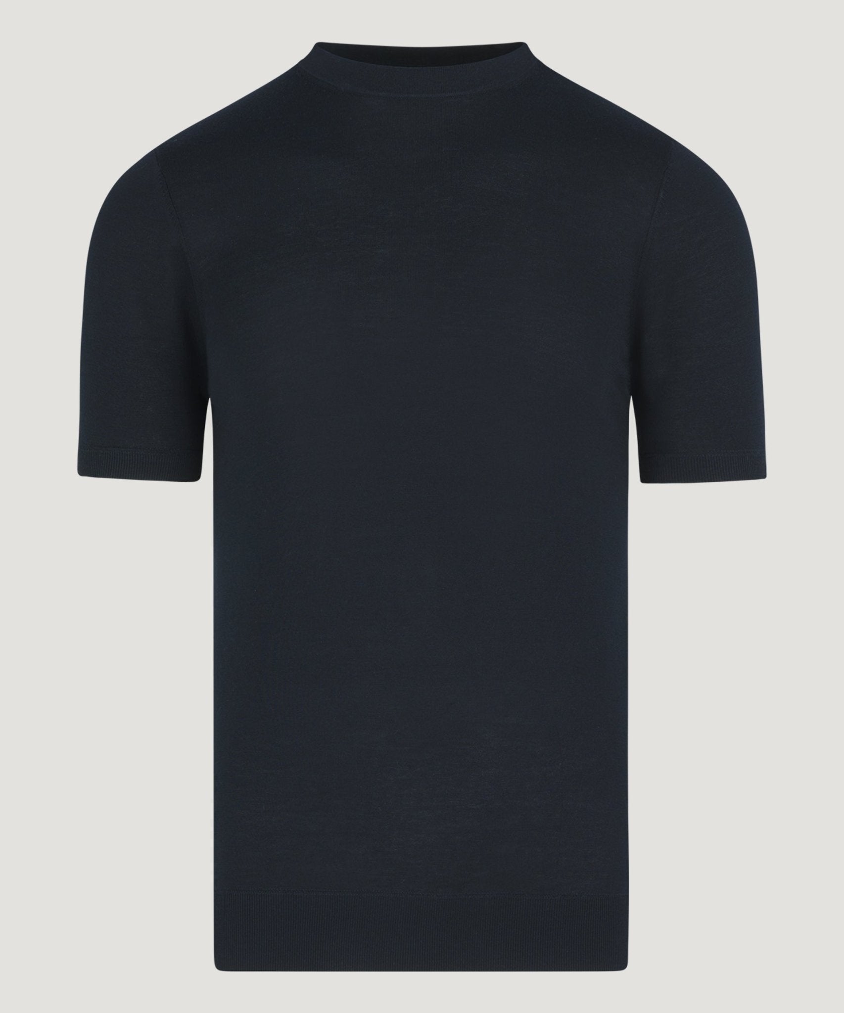 Profuomo T-shirt katoen/zijde navy - The Society Shop