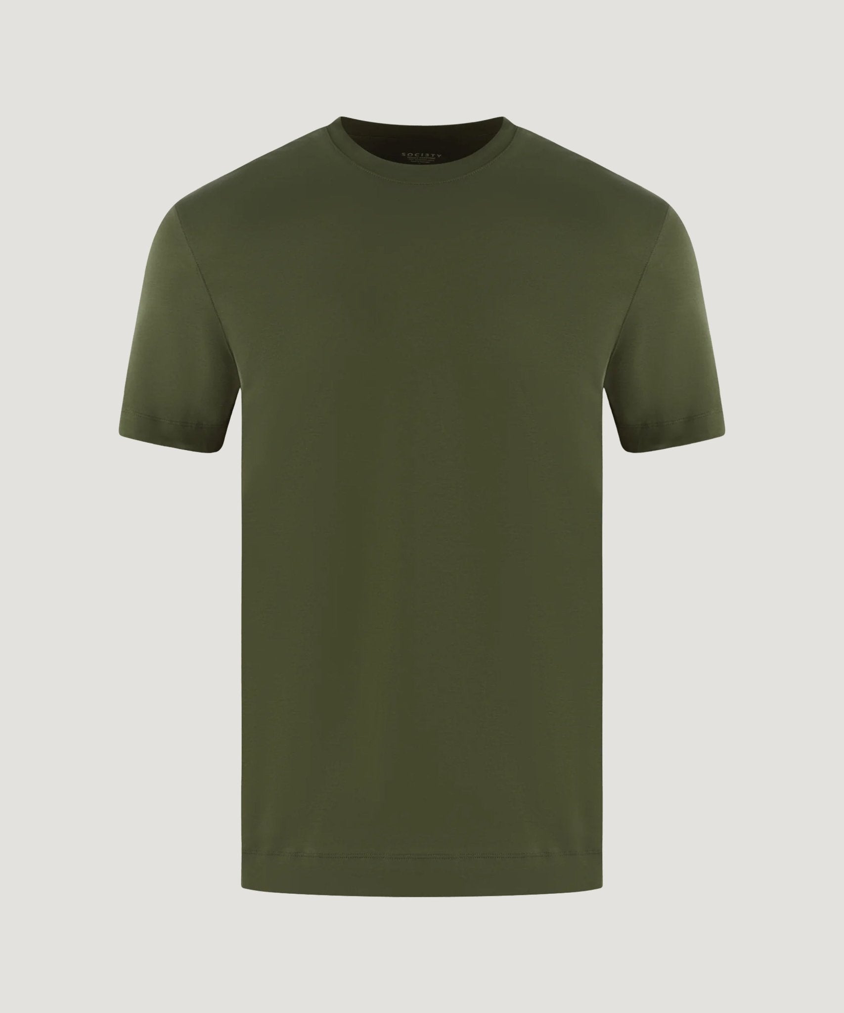 SOCI3TY T - shirt mercerized katoen groen - The Society Shop