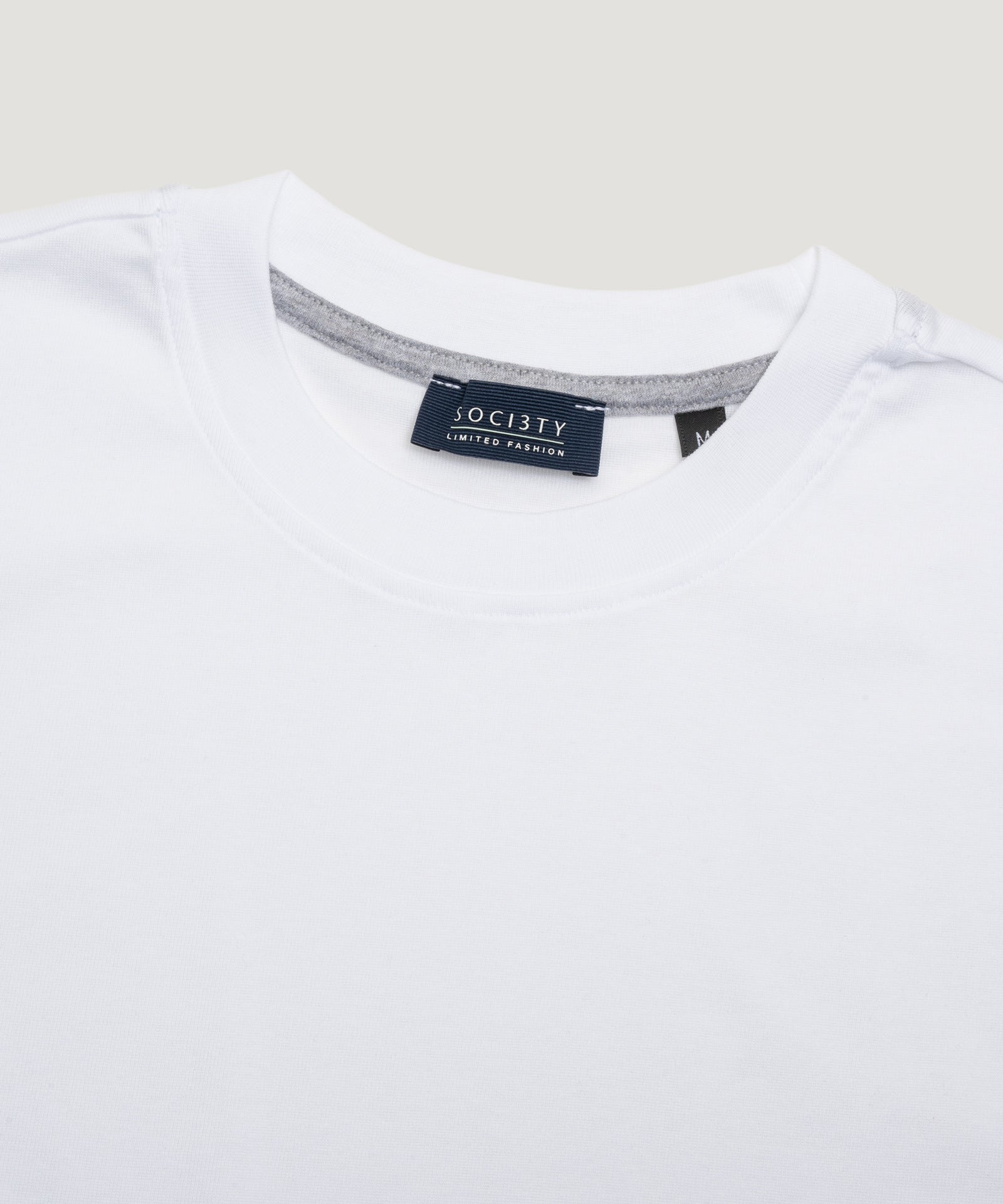 SOCI3TY Limited Fashion T-shirt mercerized katoen wit - THE SOCIETY SHOP