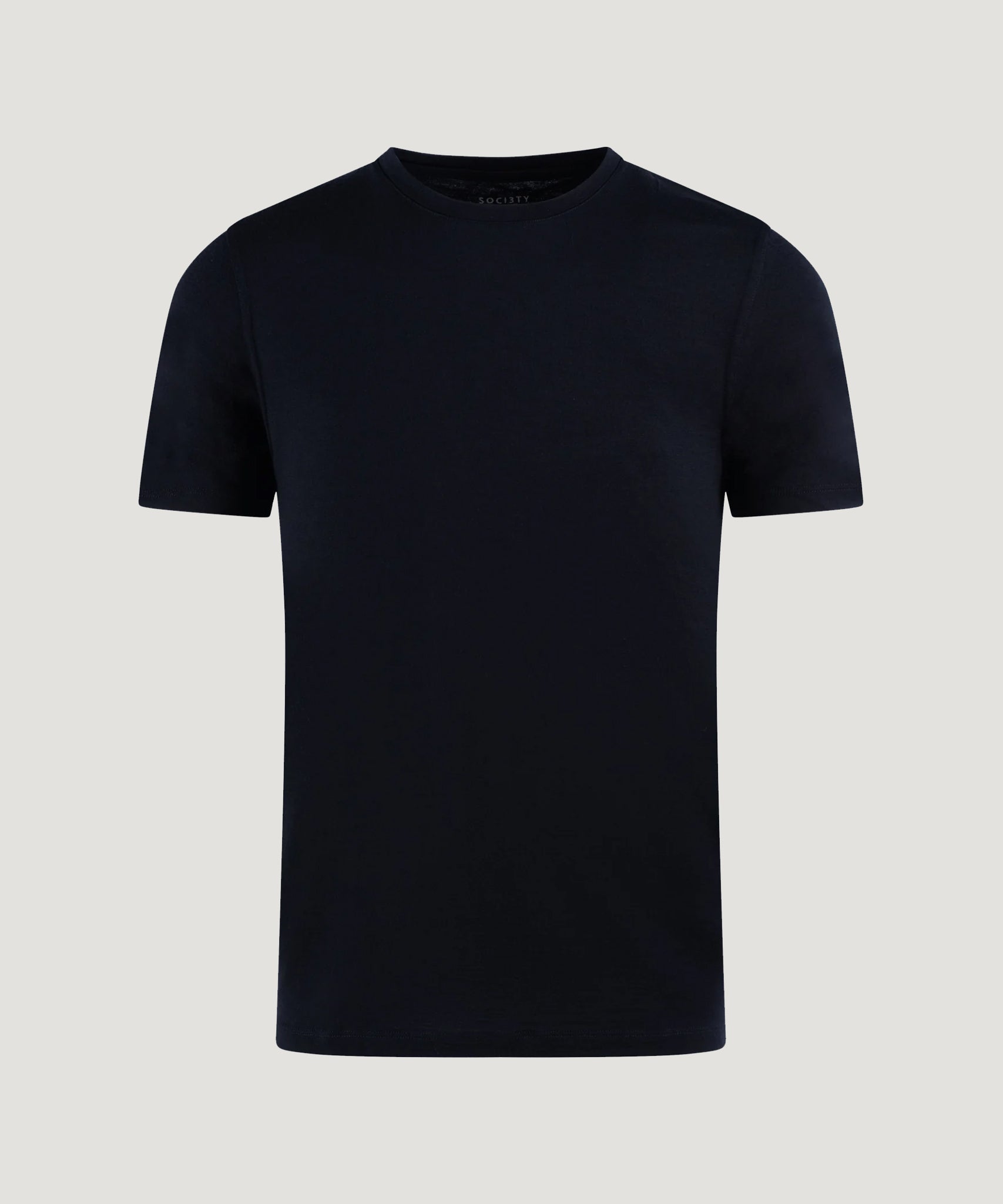 SOCI3TY T-shirt merinowol donkerblauw - The Society Shop