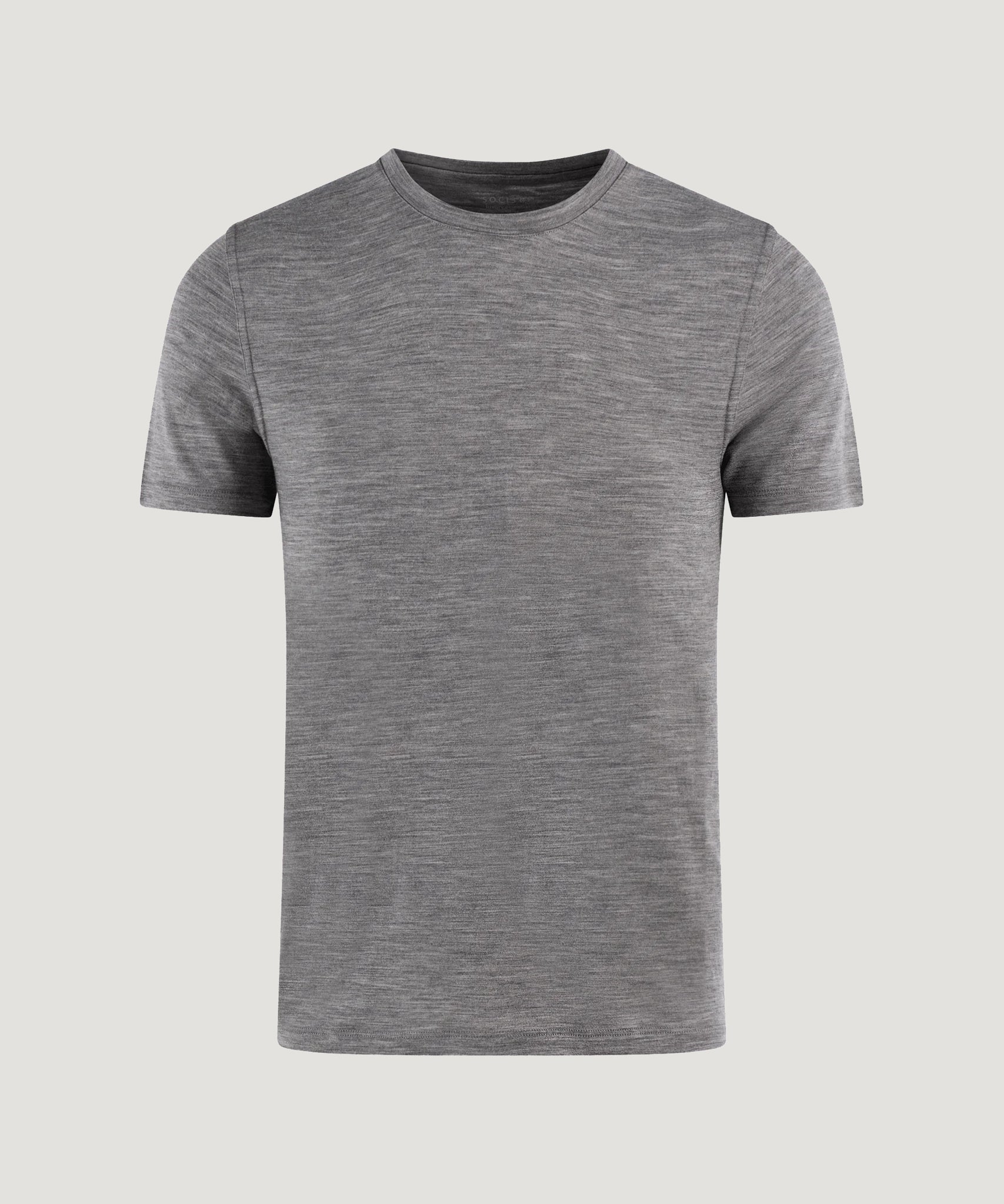 SOCI3TY T-shirt merinowol donkergrijs - The Society Shop