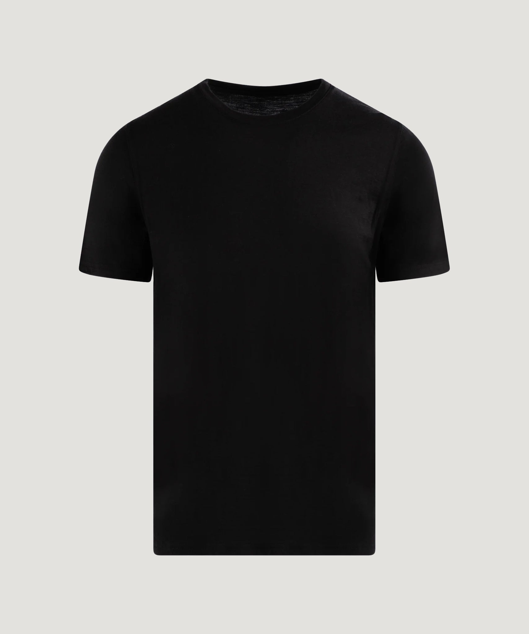 SOCI3TY T-shirt merinowol zwart - The Society Shop