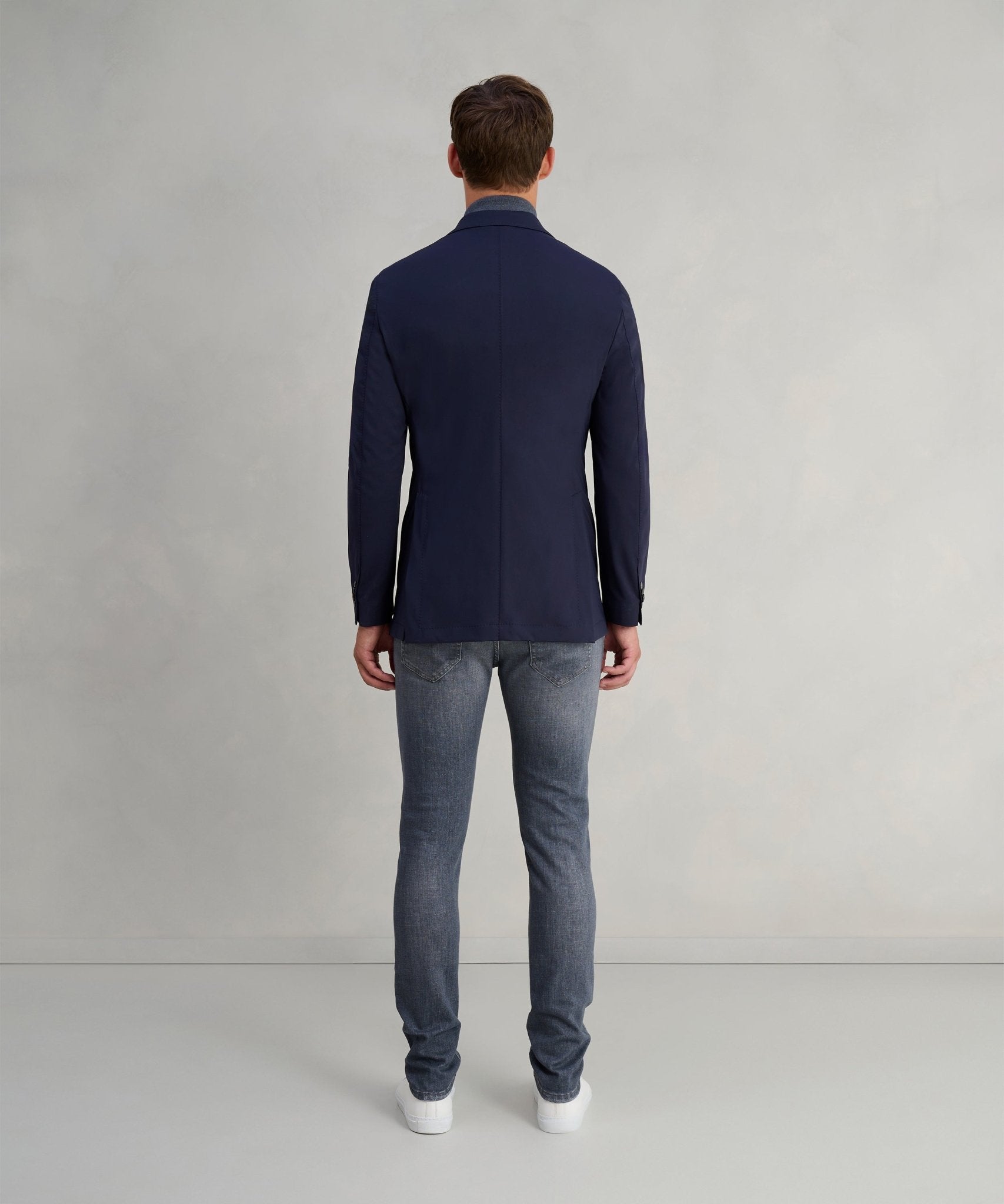 SOCI3TY Tech colbert 4 - way stretch donkerblauw (woven by Di Fabio) - The Society Shop