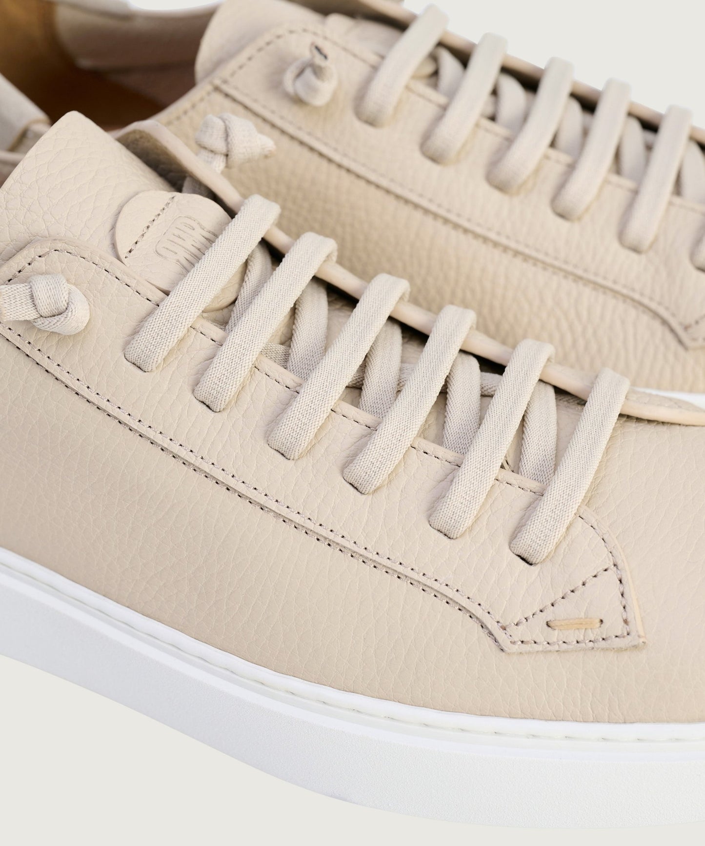 Fabiano Ricci Tennessee sneaker kalfsleer beige - The Society Shop