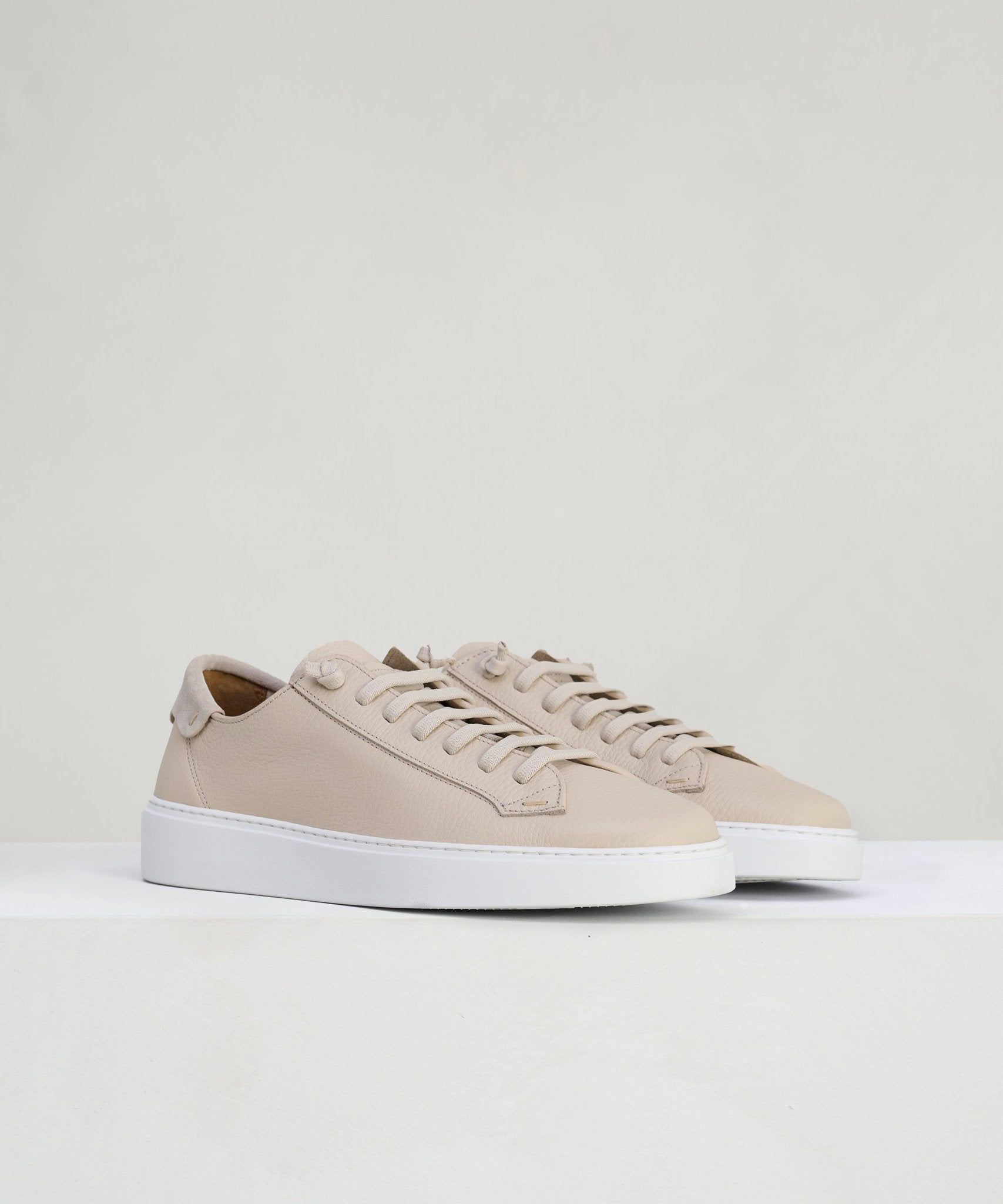 Fabiano Ricci Tennessee sneaker kalfsleer beige - The Society Shop