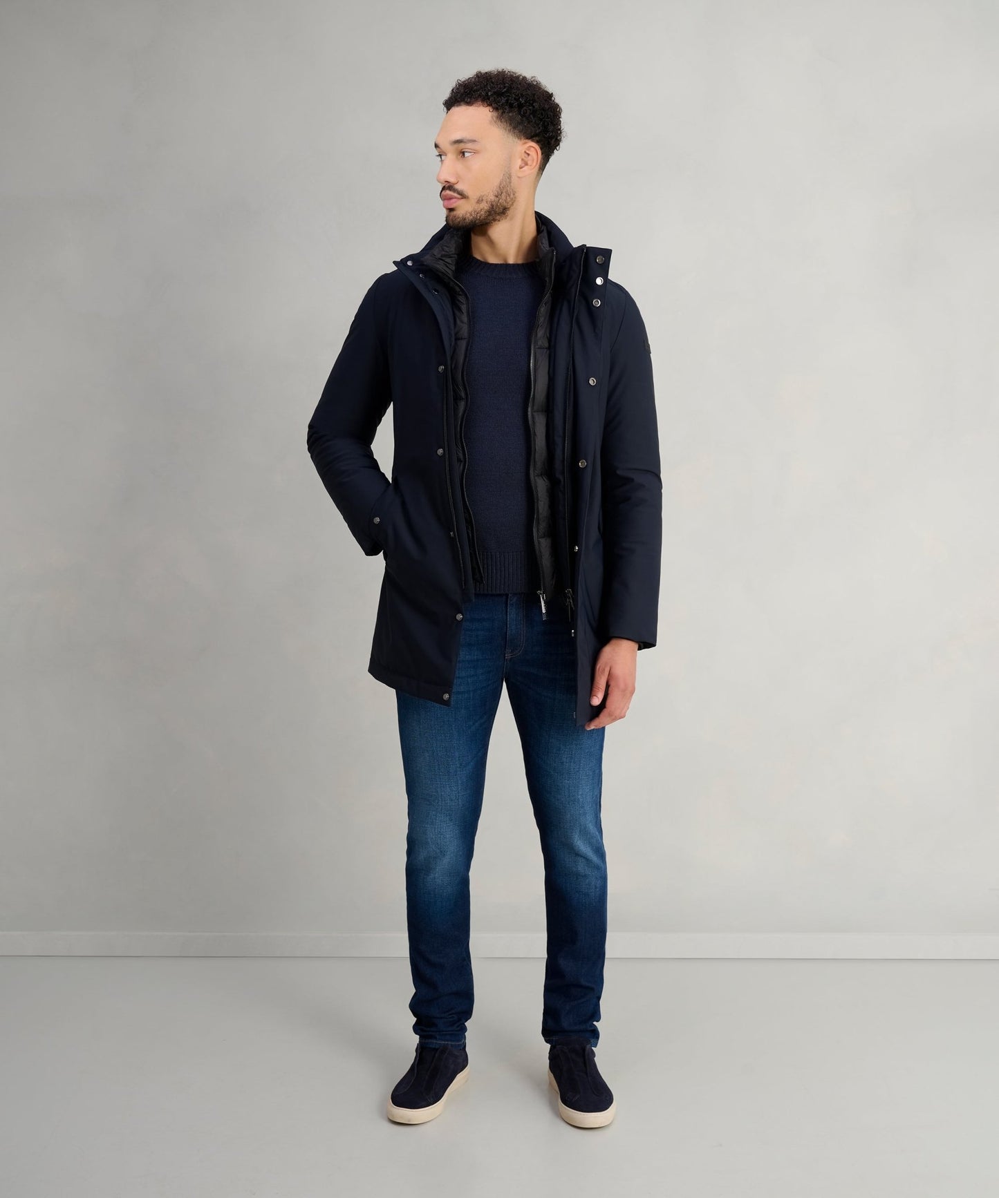 SOCI3TY The Tech Parka+ donkerblauw - The Society Shop