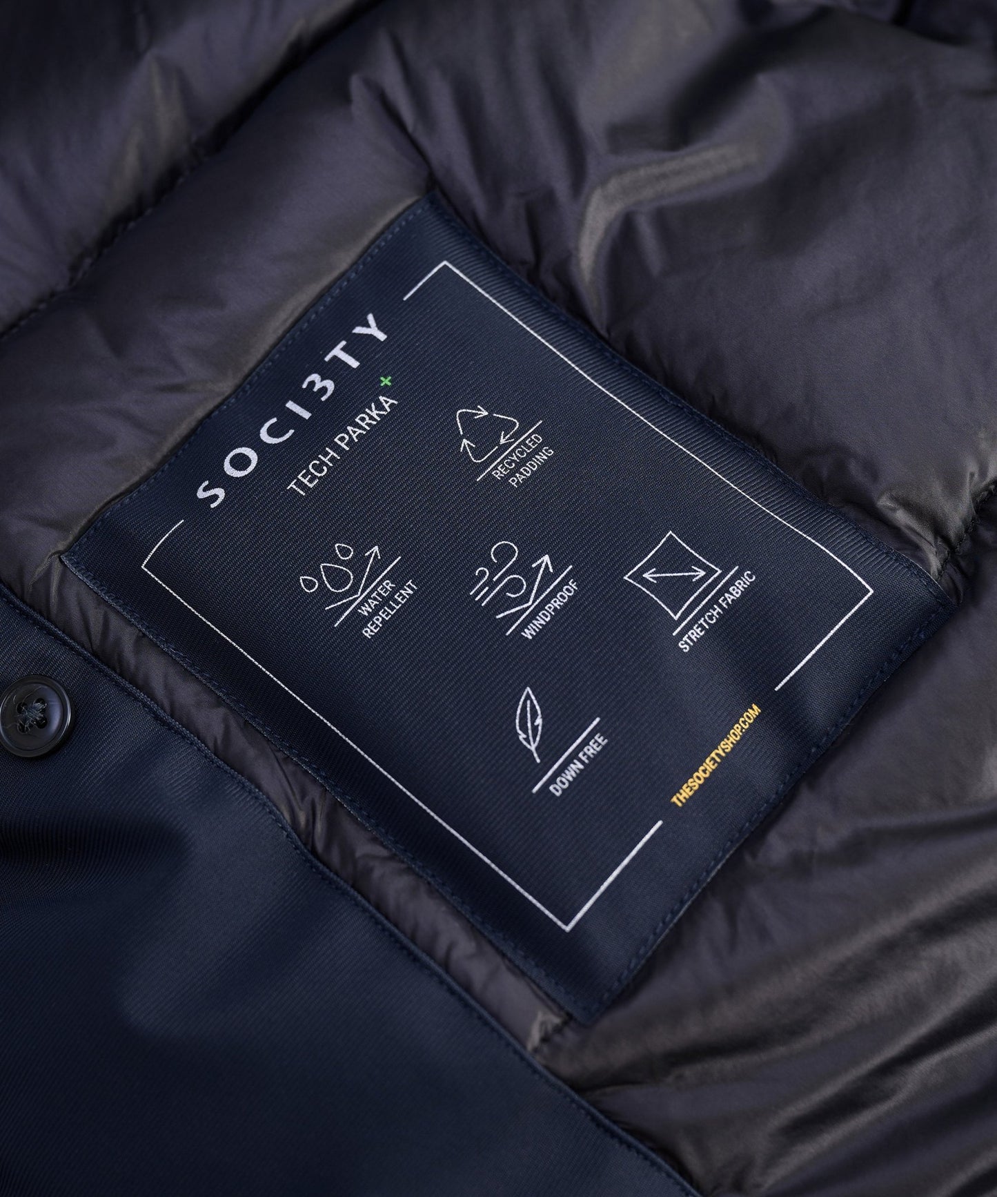 SOCI3TY The Tech Parka+ donkerblauw - The Society Shop