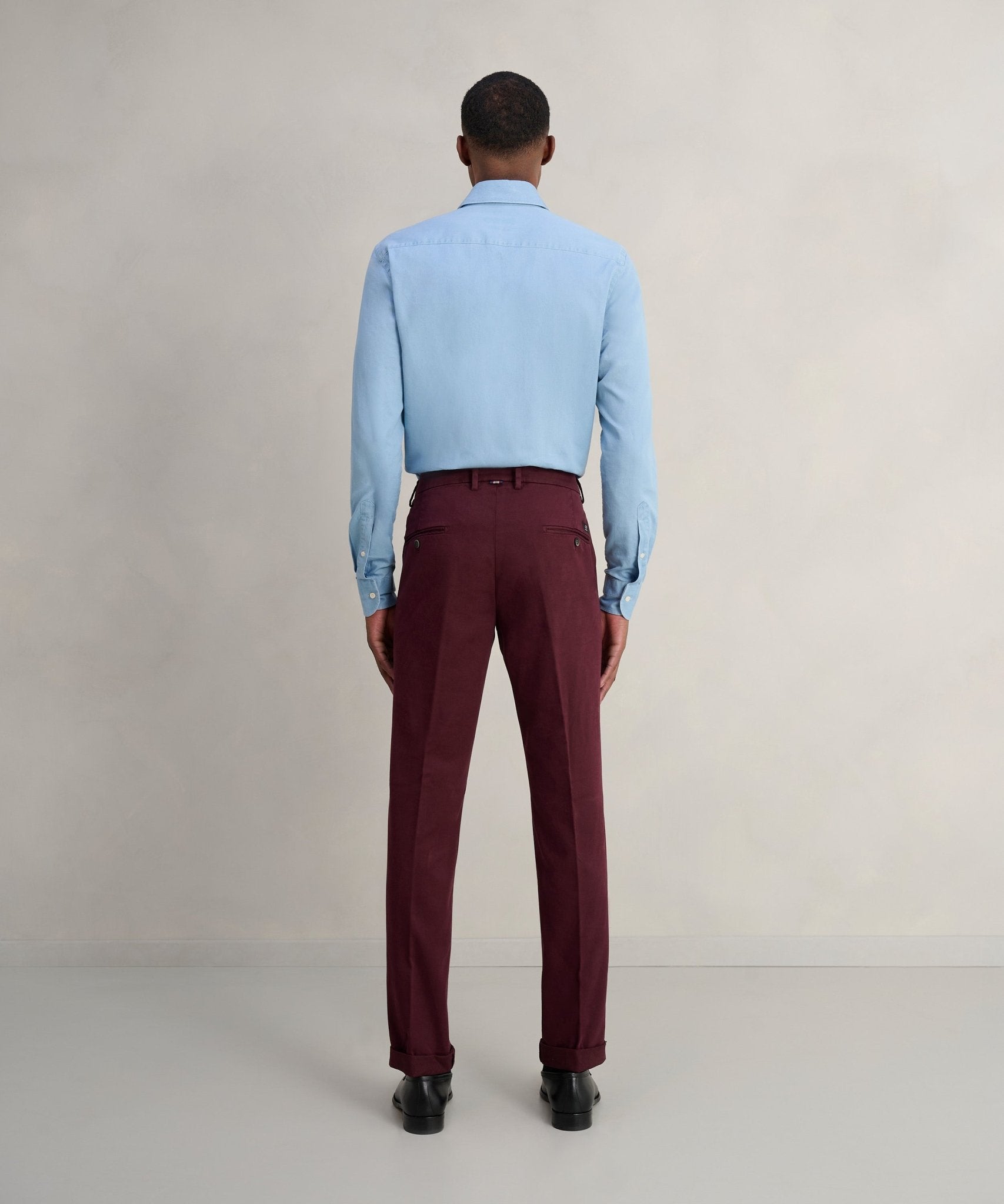 Mason's Torino chino katoen/modal bordeauxrood - The Society Shop