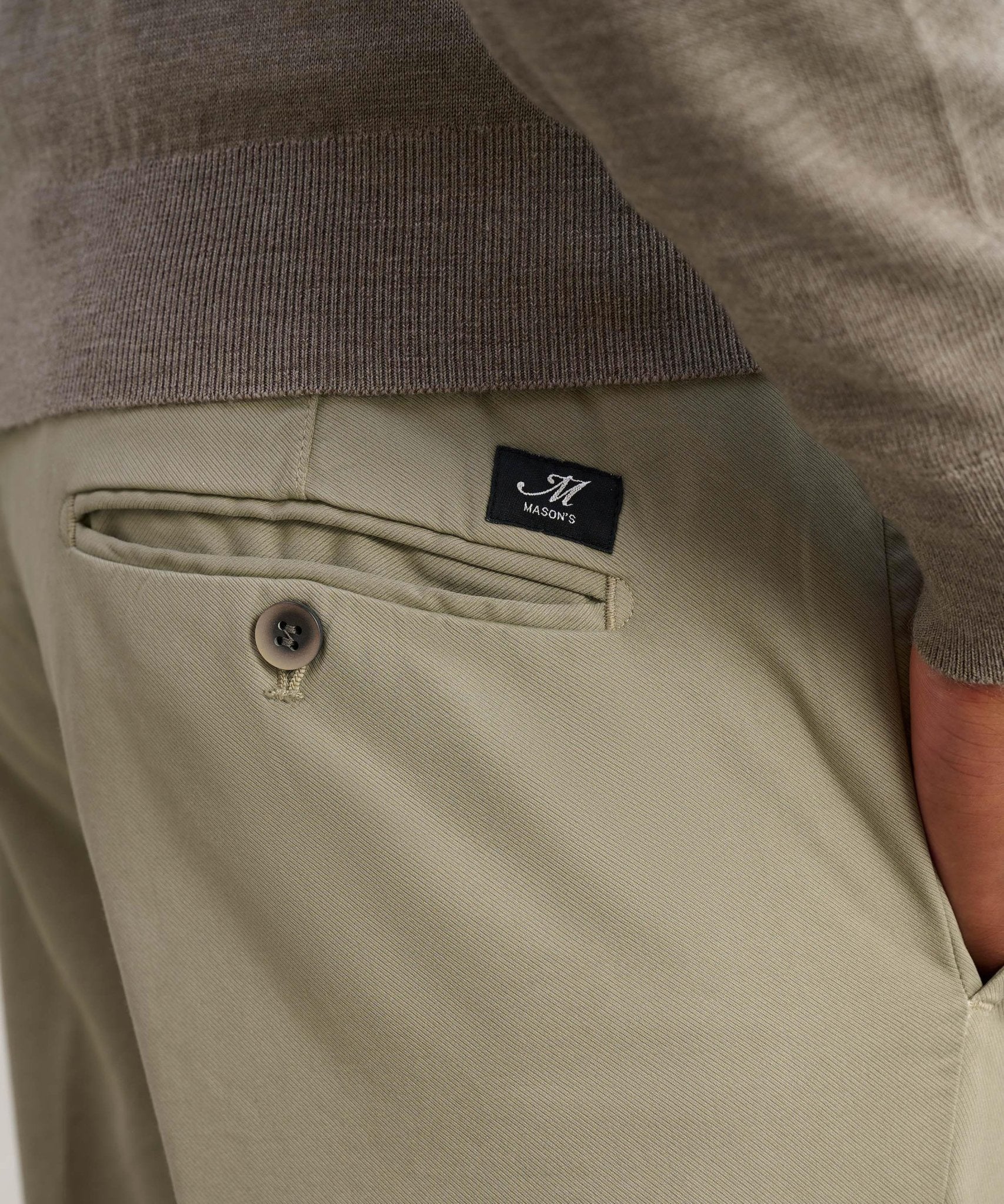 Mason's Torino chino katoen/modal lichtgroen - The Society Shop