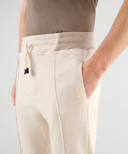 SOCI3TY Trackpants beige katoen - The Society Shop