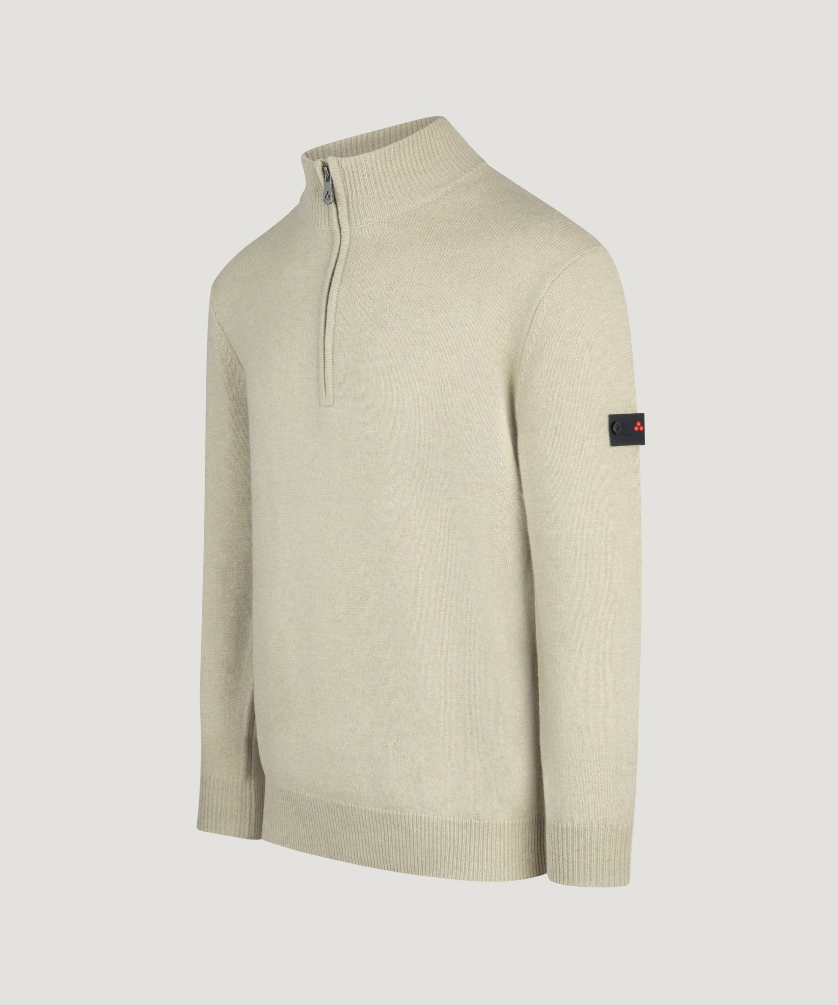 Peuterey Trebe half-zip trui wol/yakwol lichtgroen - THE SOCIETY SHOP