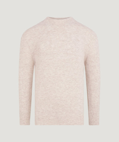 Altea Trui crewneck alpacawol/scheerwol beige - THE SOCIETY SHOP