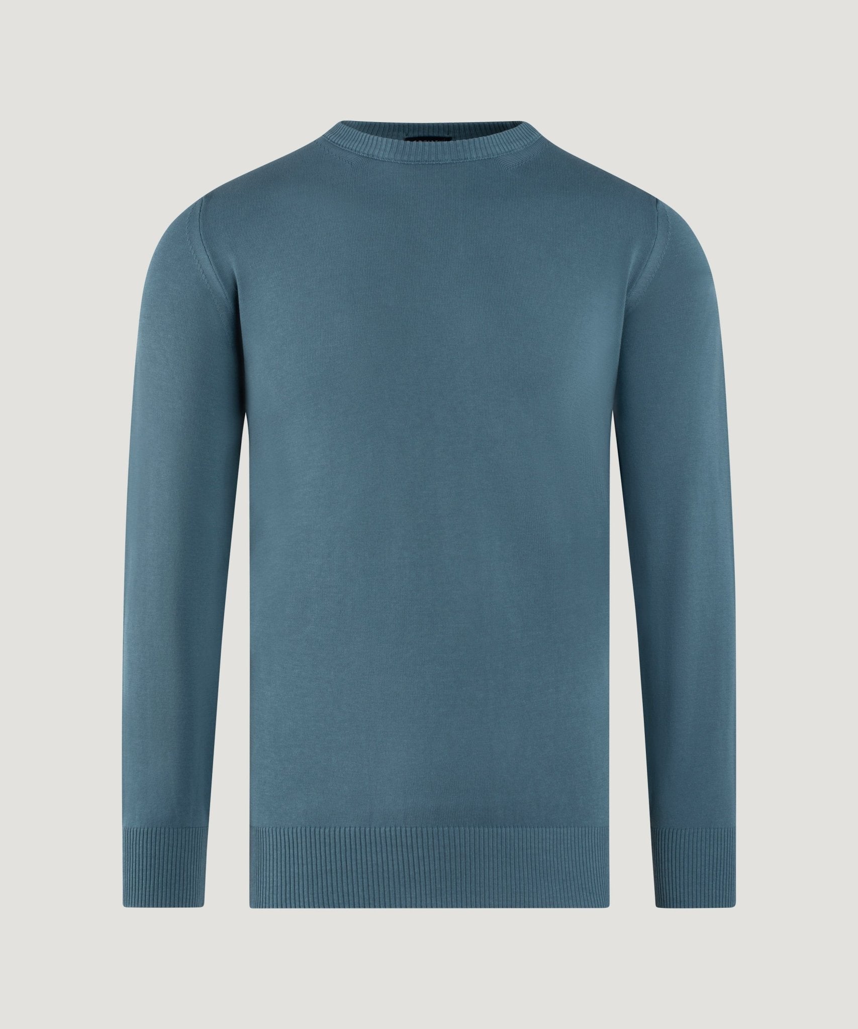 SOCI3TY Limited Fashion Trui crewneck Cool Cotton garment - dyed blauw - THE SOCIETY SHOP