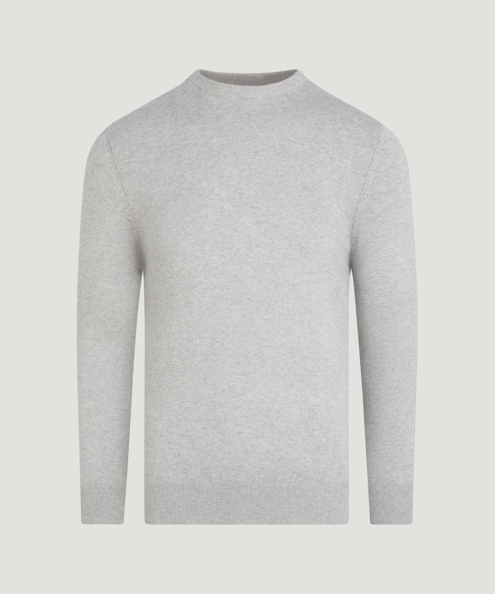 SOCI3TY Limited Trui crewneck Cotton Cashmere lichtgrijs - THE SOCIETY SHOP