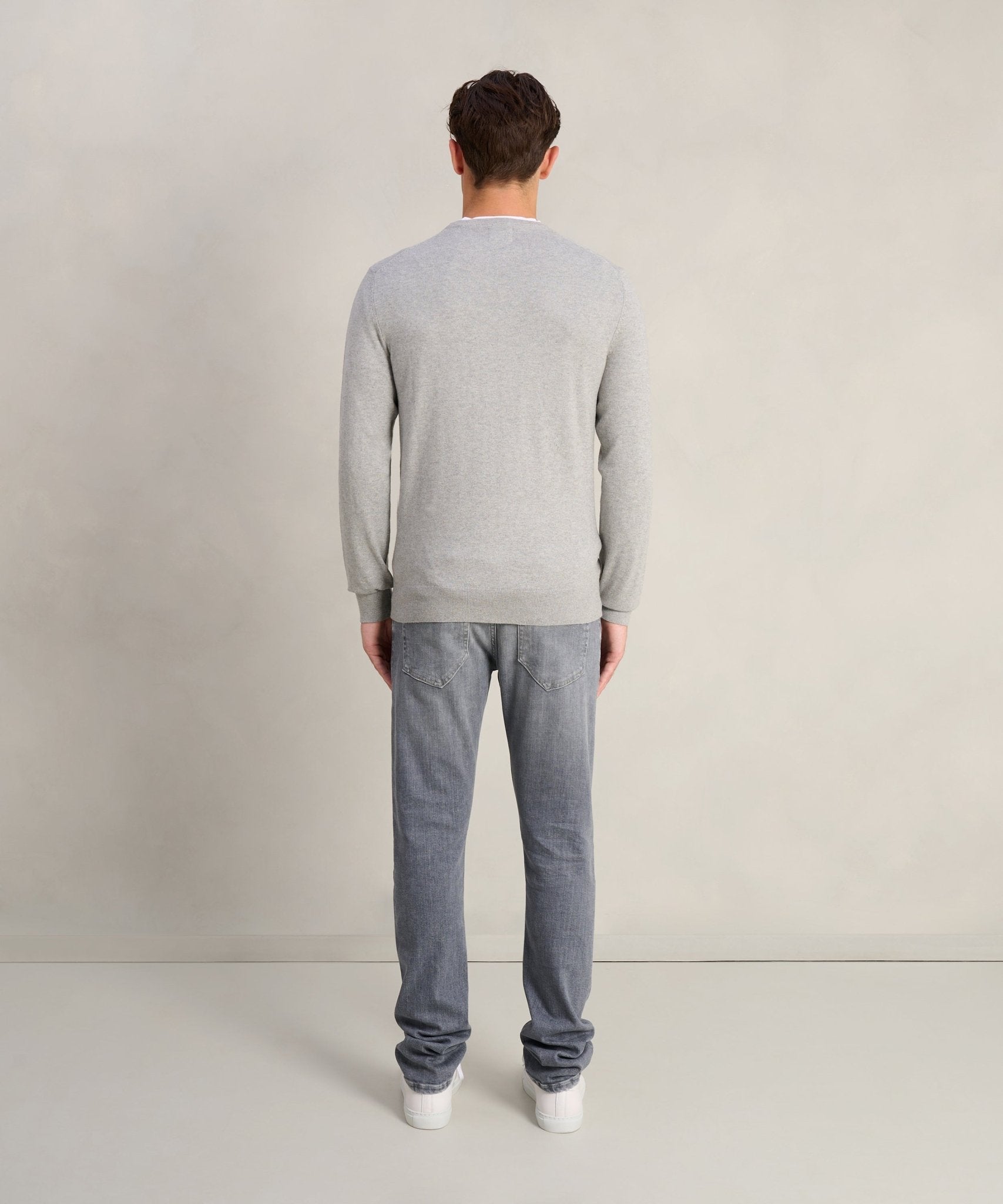 SOCI3TY Limited Trui crewneck Cotton Cashmere lichtgrijs - THE SOCIETY SHOP