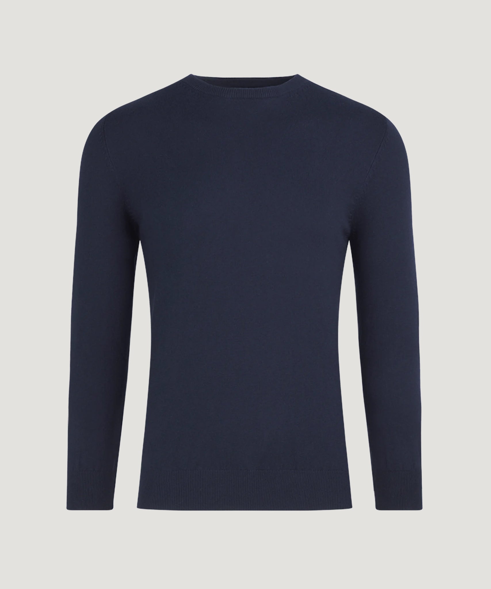SOCI3TY Trui crewneck katoen/kasjmier neat navy - The Society Shop