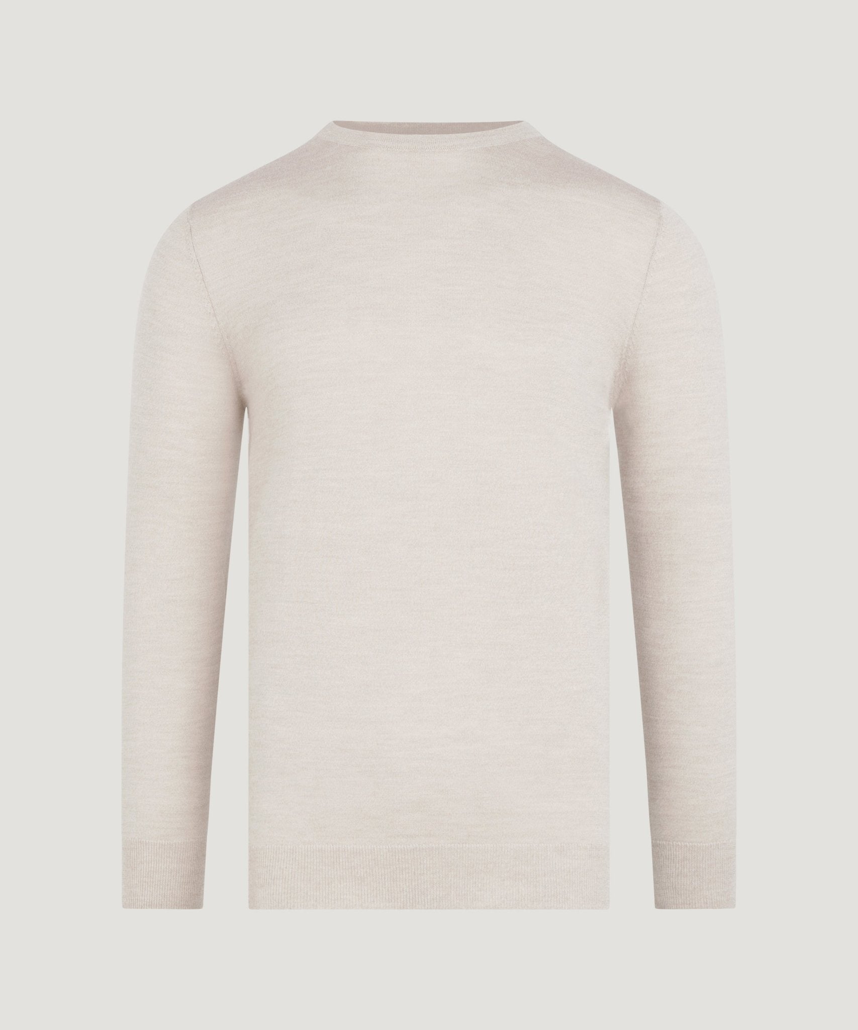 Profuomo Trui crewneck merinowol beige - THE SOCIETY SHOP