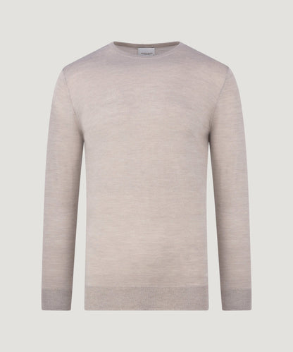 Profuomo Trui crewneck merinowol beige - The Society Shop