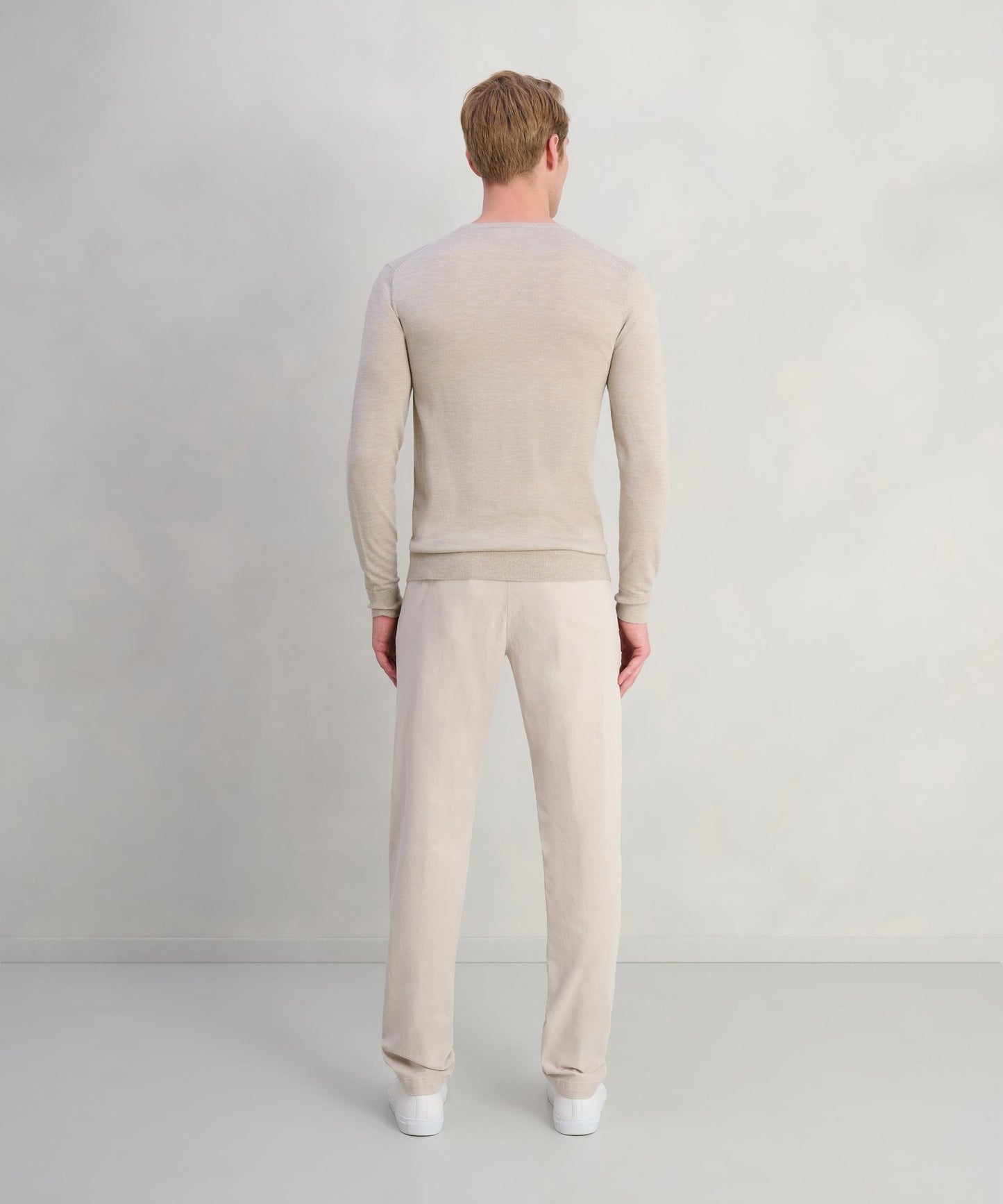 Profuomo Trui crewneck merinowol beige - The Society Shop