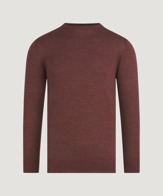 Profuomo Trui crewneck merinowol bordeauxrood - The Society Shop