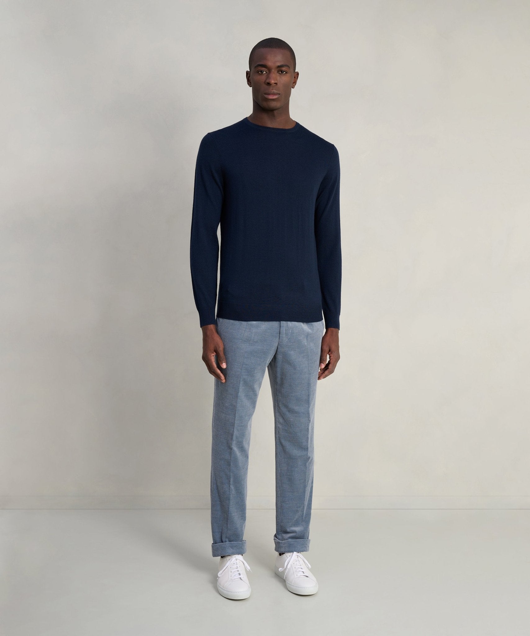 Profuomo Trui crewneck merinowol donkerblauw - THE SOCIETY SHOP