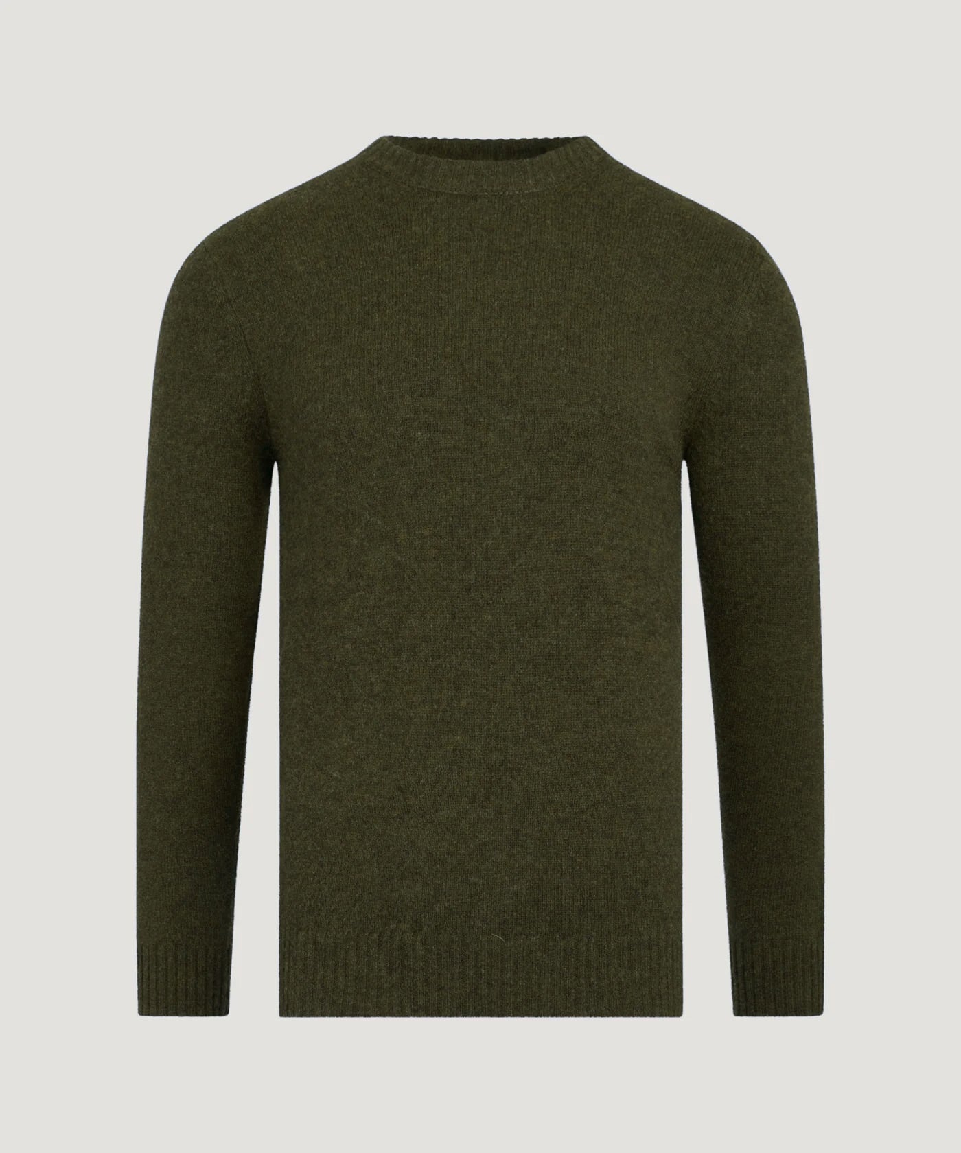 SOCI3TY Trui crewneck RWS wolmix donkergroen - THE SOCIETY SHOP