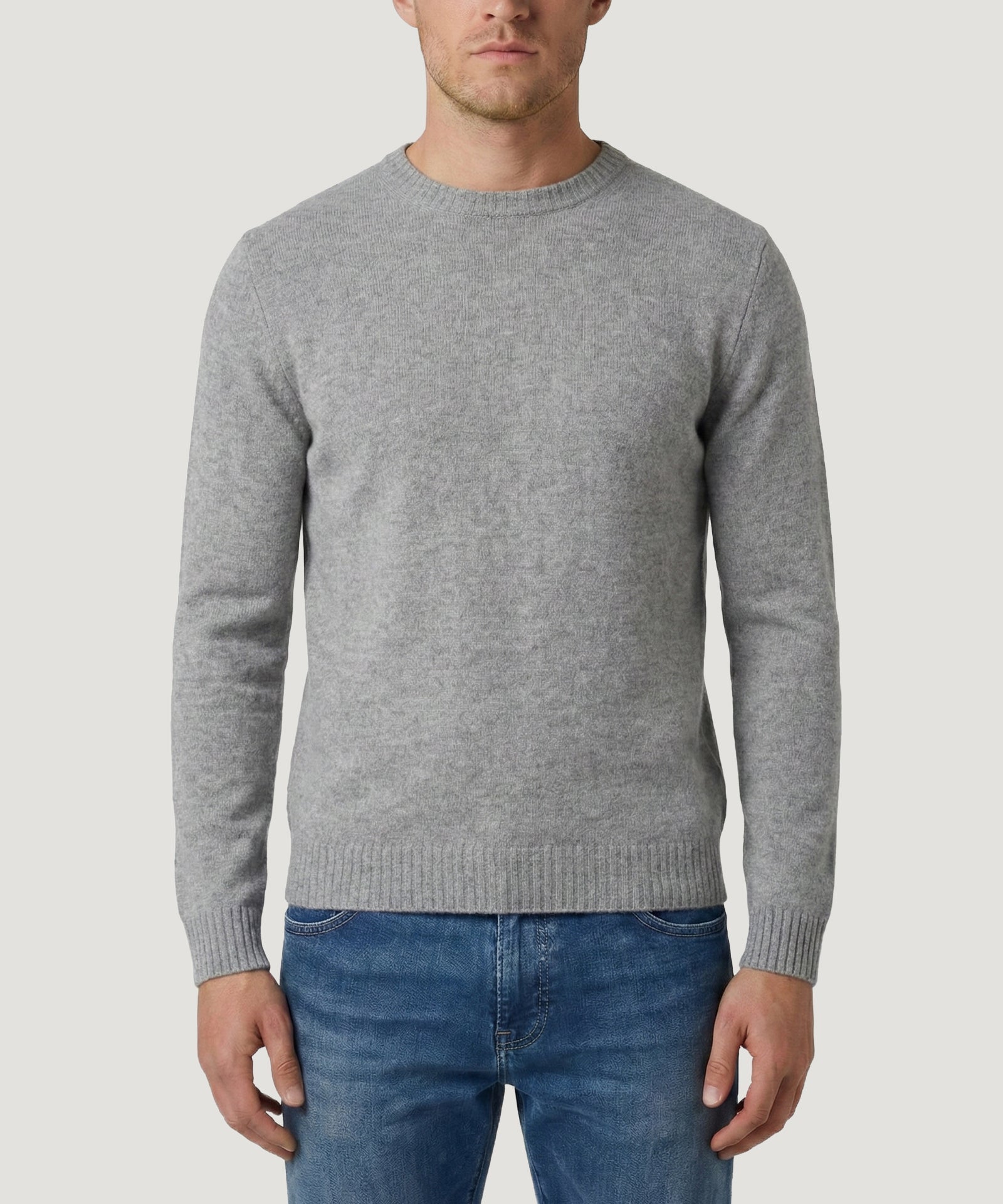 SOCI3TY Trui crewneck RWS wolmix grijs - THE SOCIETY SHOP