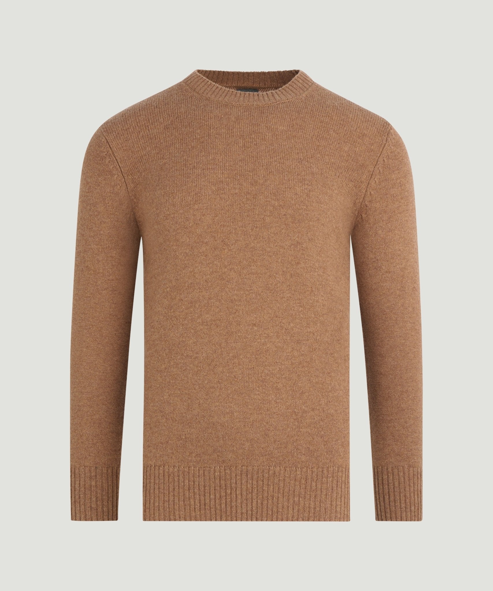 SOCI3TY Trui crewneck wolblend praline - The Society Shop