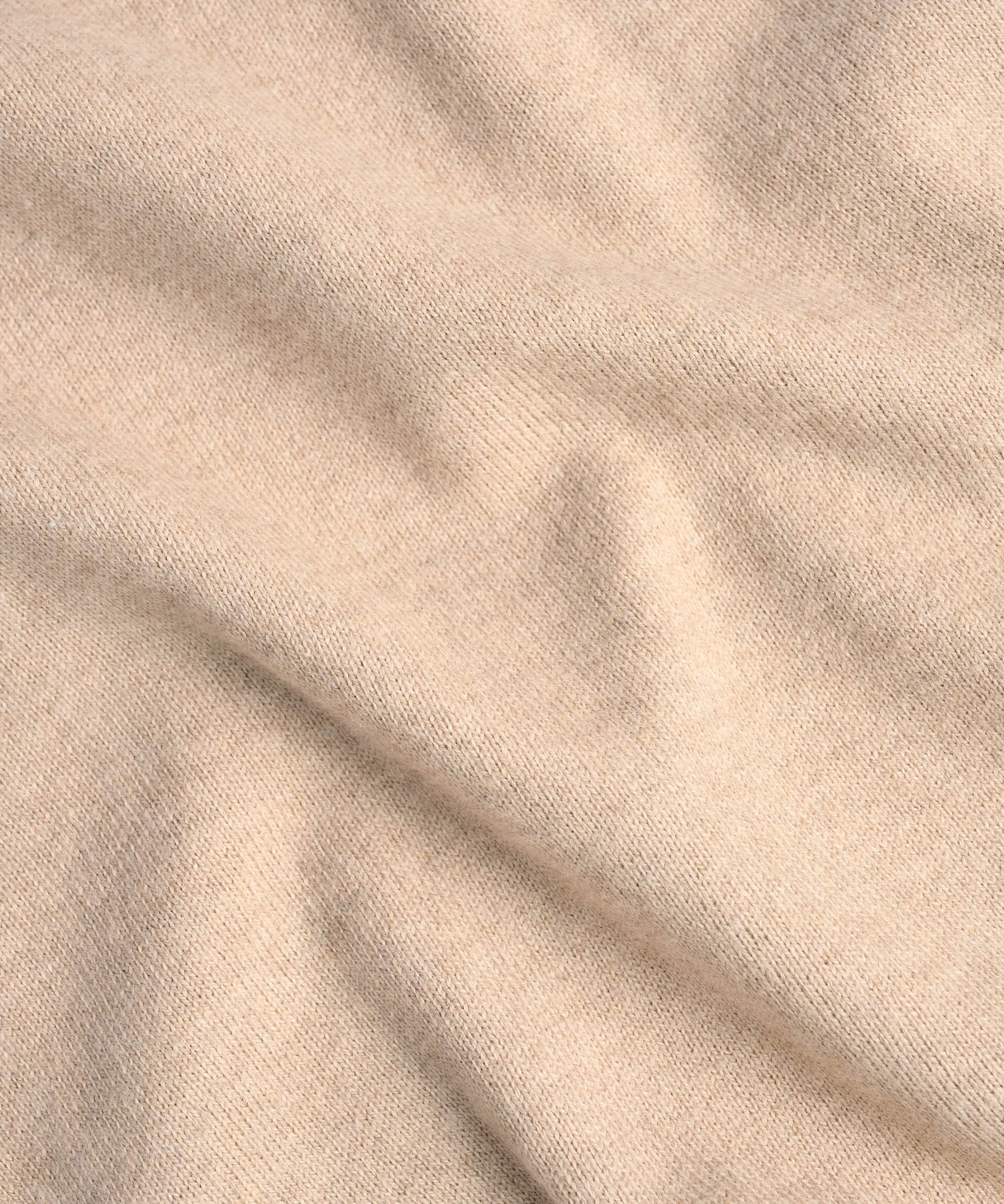 SOCI3TY Limited Trui half - zip Cotton Cashmere lichtbruin - THE SOCIETY SHOP