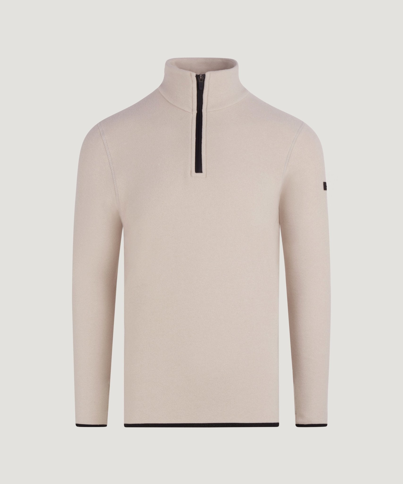 SOCI3TY Trui half - zip polar fleece beige - The Society Shop